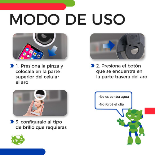 Scct Aro De Luz Led Slim Company Recargable Selfie Ring