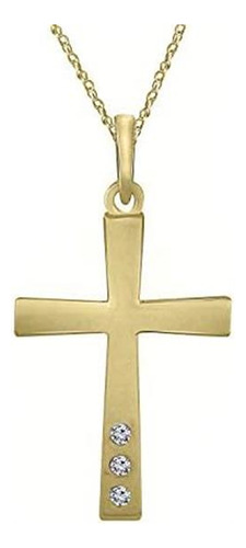 Halo Jewelers Collar Con Colgante De Cruz Religiosa De 3 Con
