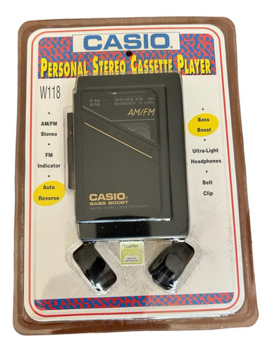 Walkman Pasa Cassette Radio Am Fm Casio W118