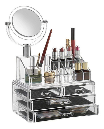 Organizador Maquillaje Espejo Cosmetiquero Acrilico - Envio 