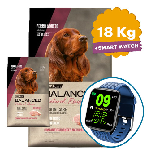 Alimento Perro Adulto Vitalcan Balanced Cerdo Y Arroz 15 Kg