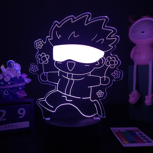 Japanese Anime Jujutsu Kaisen 3d Led Lamp Satoru Gojo Figure