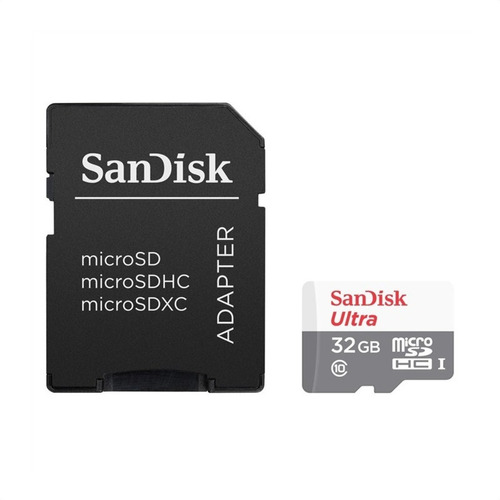 Imagen 1 de 7 de Tarjeta Micro Sdhc 32gb, Sandisk Ultra, Uhs-i, C10, 100mb/s