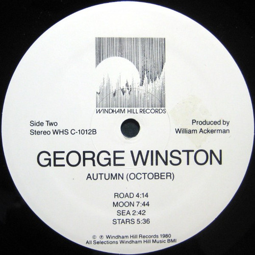 George Winston Autumn 1980 Windham Hill Records Rti Pressing (Usado)