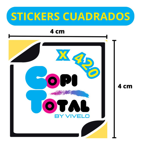 Stickers Cuadrados Personalizados Calcomanías Etiquetas