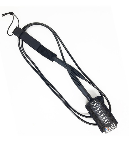 Imagem 2 de 6 de Leash Regular 6 Pés Com 6,5mm Com Duplo Girador Tribo Surf