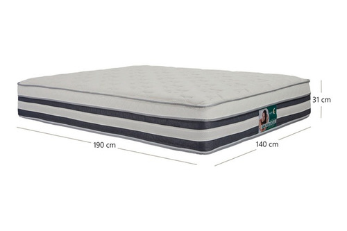 Imagen 3 de 5 de Colchón Dormiluna Resortado Doble Galaxia Gold 140 X 190 Cm