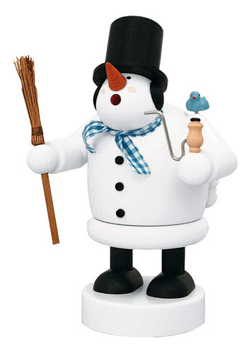 Kwo Figura De Hombre Fumador De Muneco De Nieve, Madera, Mul