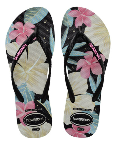 Ojotas Havaianas Slim Floral Mujer