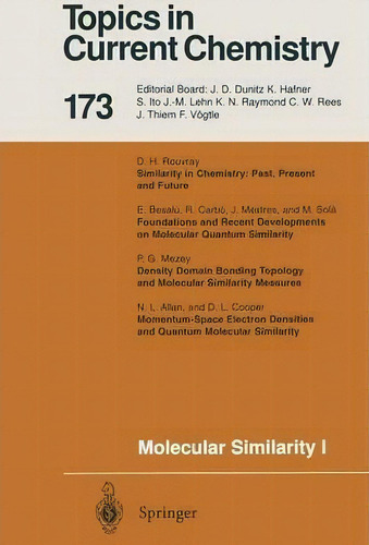 Molecular Similarity I, De Kalidas D. Sen. Editorial Springer-verlag Berlin And Heidelberg Gmbh & Co. Kg, Tapa Blanda En Inglés