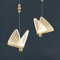 Comprar Kit 2x Luminária Pendente Led Borboleta Gold  Moderno 3000k