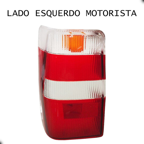 Lanterna Traseira Bicolor Fiat Fiorino 2004 A 2009 Acrílico