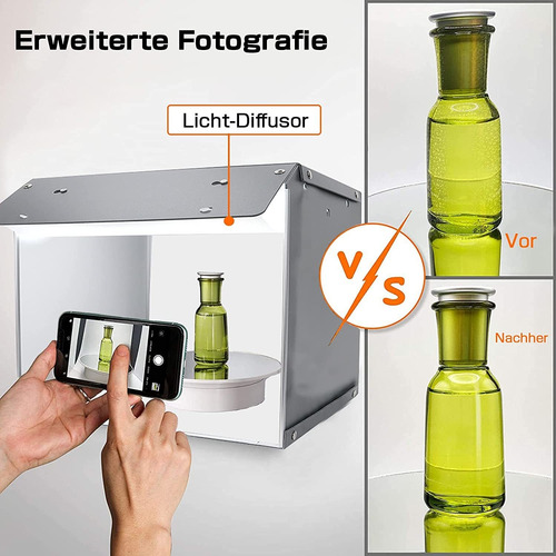 Imagen 3 de 8 de Light Box Photo Studio, Kit De Carpa De Tiro Profesiona...