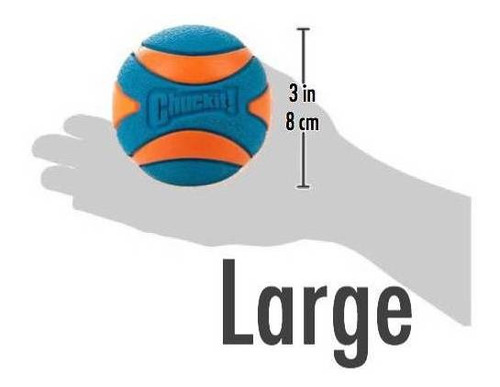 Imagem 3 de 6 de Brinquedo De Cachorro Bola Ultra Squeaker Apito G Chuckit