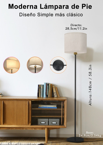 Lampara De Pie Moderna Wifi Led Rgb Alexa Google Home Control Por App