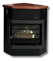 Comprar Hogar Kamin Rinconero Metalico Con Fogon Black Vidrio 7000 C