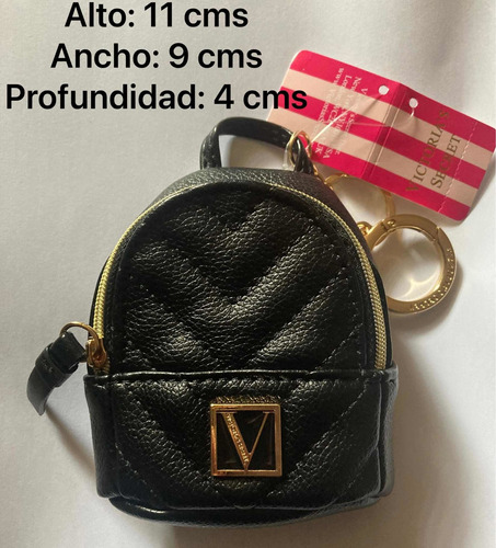 Monedero Grande Victoria Secret/ 11x9x4 Cms/ Negro Pu