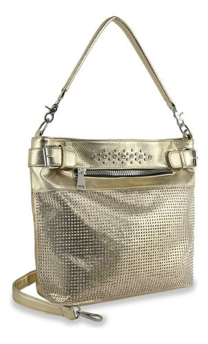 Glam Fab Bling Bolsillo Frontal Hebilla Convertible Satchel 