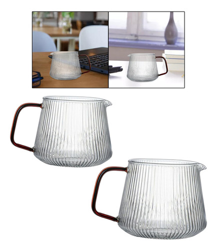 2x Cafetera Transparente Compatible Con Compartir Con Asa