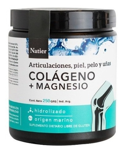 Colageno Hidrolizado + Magnesio Polvo X 250 G Natier