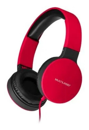 Imagem 3 de 5 de Headphone Dobrável New Fun P2 Multilaser Fone Vermelho Ph270