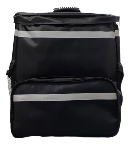 Mochila Uber Eats Repartidora Cierre Expandible Color Negro Liso Diseño De La Tela Liso