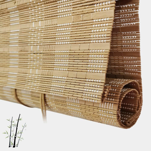 Persiana Bambu Para Ventana Enrollabl Madera Natural Alta In