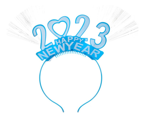 (a) Feliz Año Nuevo 2023hair Hoop Light Up Headwear Happy Ne