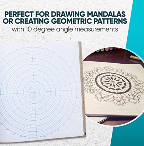 Koala Tools - Cuaderno De Bocetos De Cuadrícula Circular Con