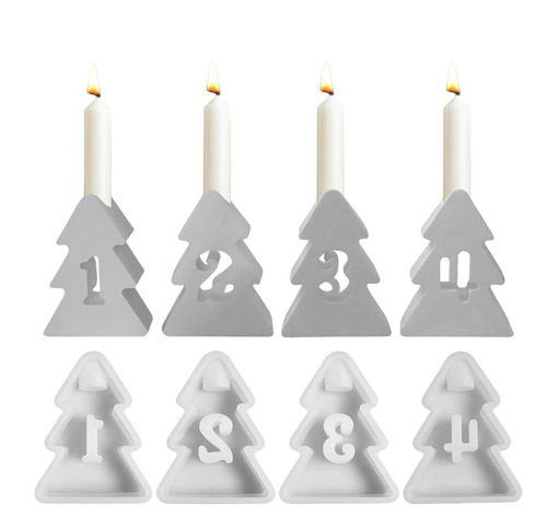 Candelabros De Molde De Silicona Navideño Molde De Silicona