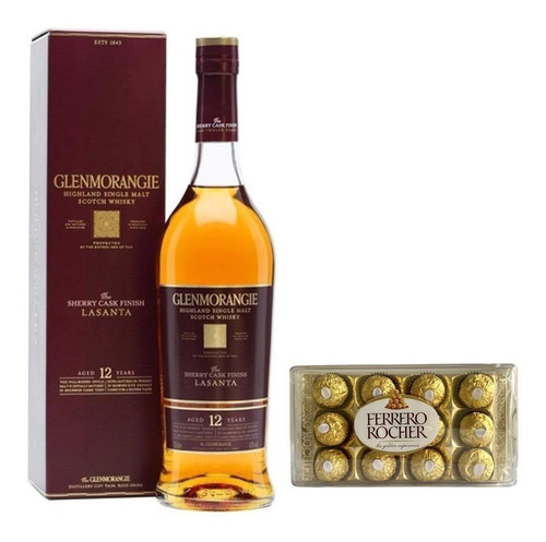 Whisky Glenmorangie 12 Anos Lasanta + Ferrero Rocher X12