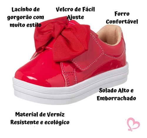 Imagem 5 de 6 de Tenis Infantil Feminino Festa Aniversario Moda Menina Sapato