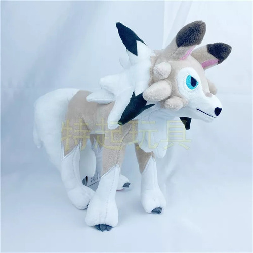 Novo Brinquedo De Boneca De Pelúcia Lycanroc Cinza,