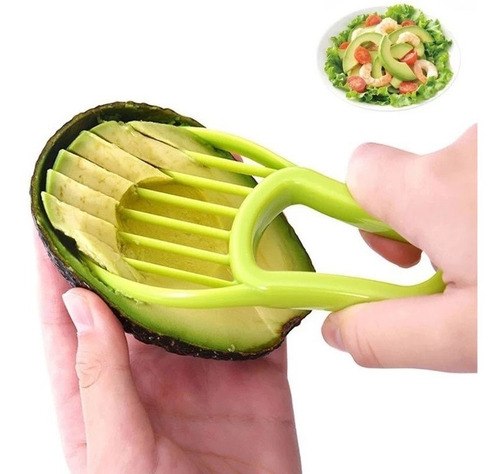 Imagen 3 de 5 de Rebanador De Aguacate 3 En 1, Cortador De Frutas En Plastico