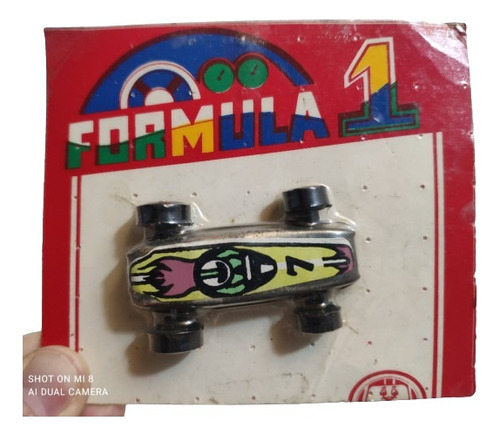 Carrito De Hojalata Fórmula 1 De Los Años 80 Blister - 5 Cm