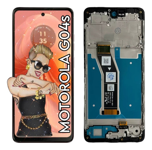 Modulo Compatible Con Motorola G04s Xt2421-7 Oled Con Marco Negro