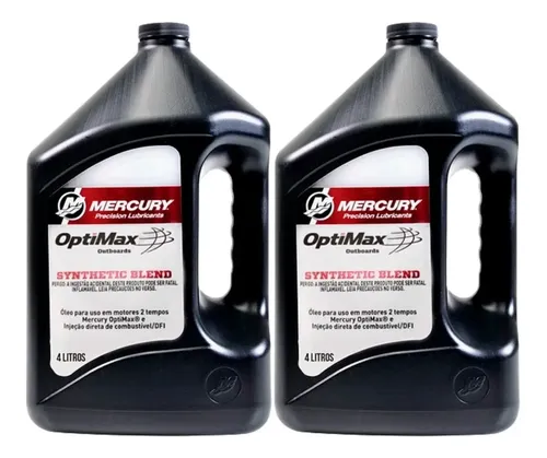 Óleo 2 Tempos Mercury Optimax 4l - Kit Com 2 Unid. | Parcelamento sem juros