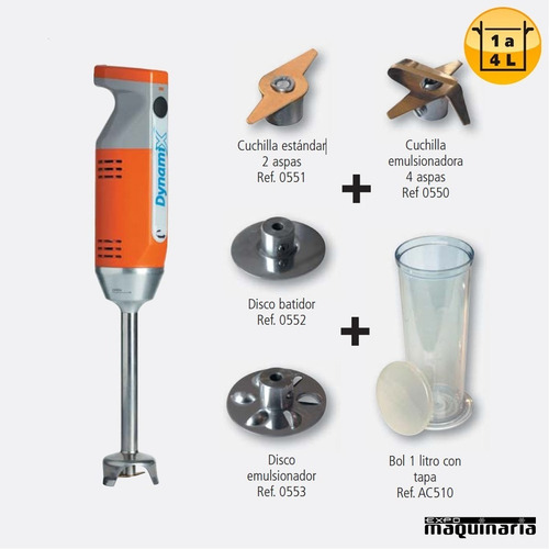 Imagen 4 de 5 de Cuchilla Para Minipimer Profesional Dynamic 160/190