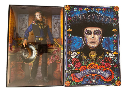 Ken Catrin Dia De Muertos Mattel 2022 Day Of The Dead Barbie (Usado)