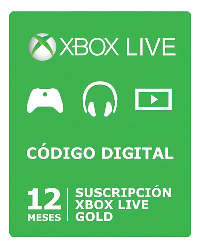 Xbox Live Gold 12 Meses Gp Core 25 Cod Dígitos One 360 X S