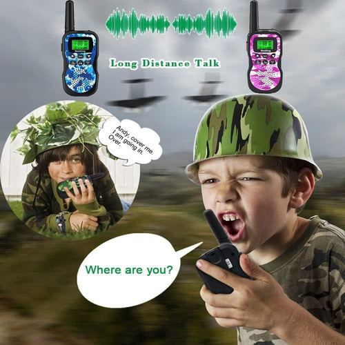 Walkie Talkies Para Niños, 22 Canales, Radio Bidireccional,