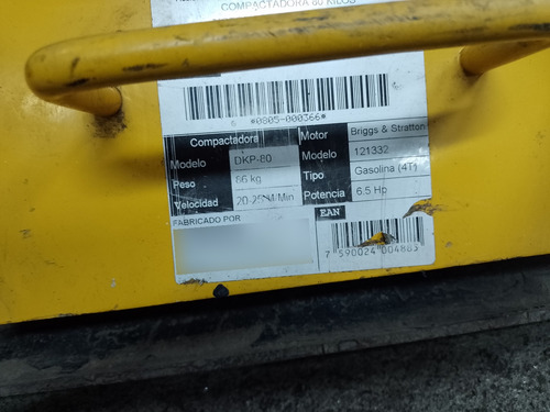 Rana Compactadora Domosa Motor A Gasolina Briggs&stratton (Usado)