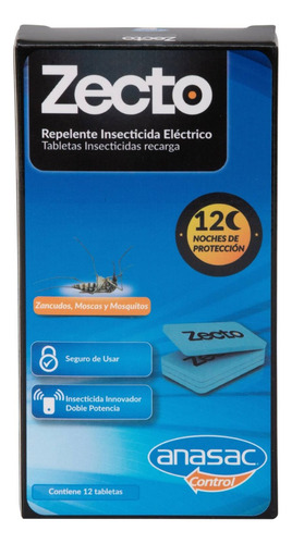 Zecto Mata Mosquitos Zancudos Eléctrico 12tabletas Repuesto