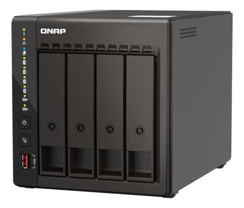 Storage Nas Qnap Ts-453e 4 Baias 8gb 2ghz Qcor Hdd Sata/ssd 127v