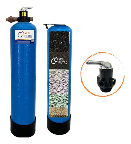Filtro Central De Água - 4.000 Litros/h Camadas 6 Seis Cor Azul 127/220v