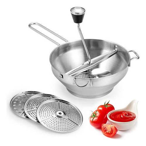 Passador Manual Legumes Inox Molhos Purês 20cm Ghidini