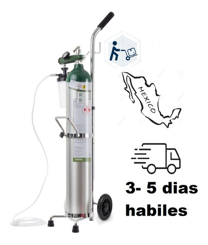 Imagen 5 de 9 de Tanque Oxigeno 682l Kit Completo + Tanque 415 Lt Mochila