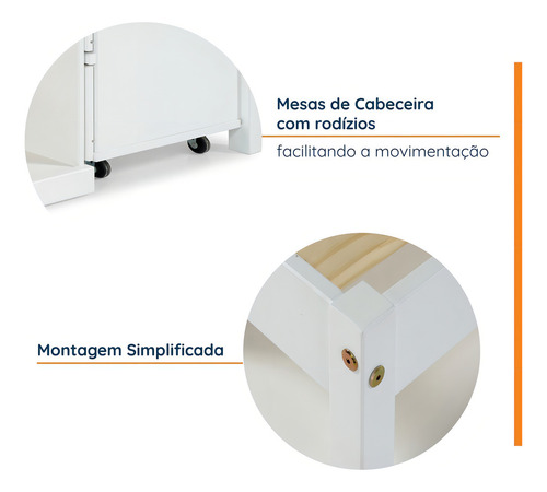 Cama Solteiro Multifuncional Madeira Maciça Irara Wt