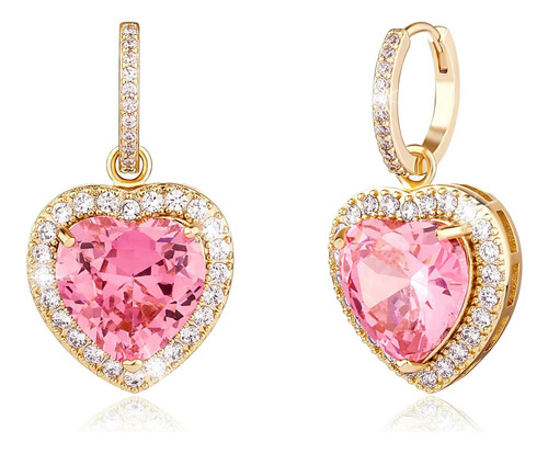 Oyogaa Pendientes Colgantes Con Aro En Forma De Corazón De O