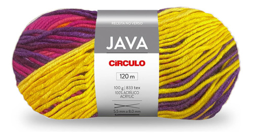 Lã Java Círculo 100g 120m 100% Acrílico Cor 9036 - Arte